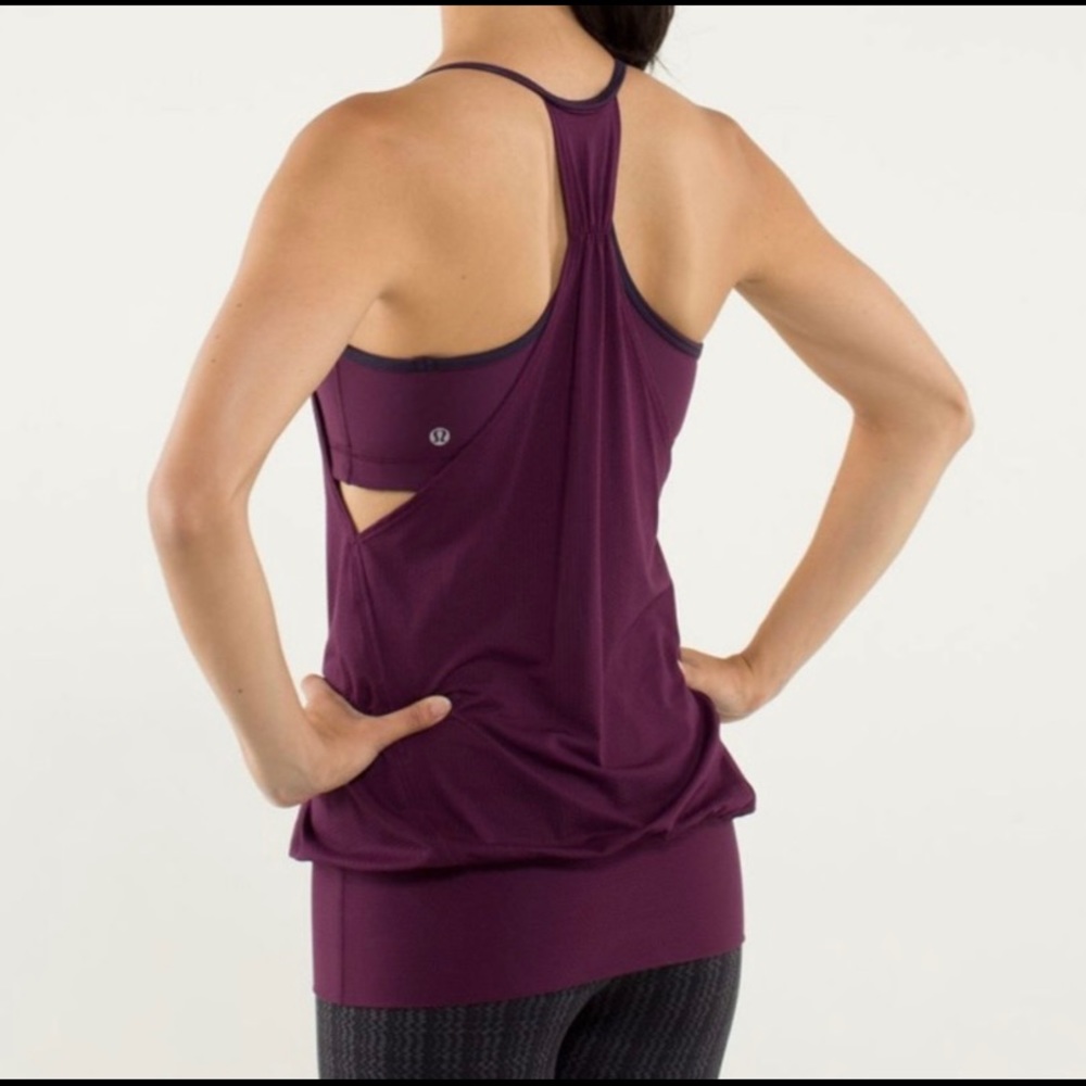 Lululemon “No Limits Tank” Sz4 Burgundy T10